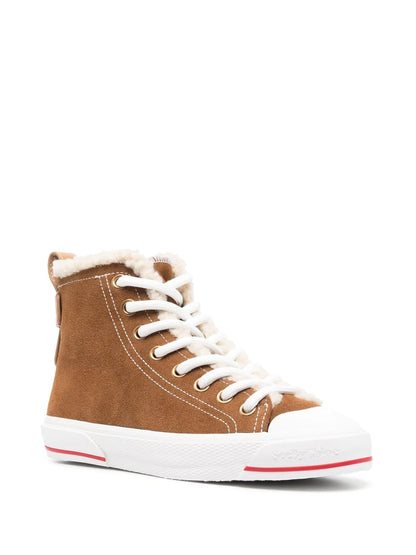 High-top Shearling forede sneakers