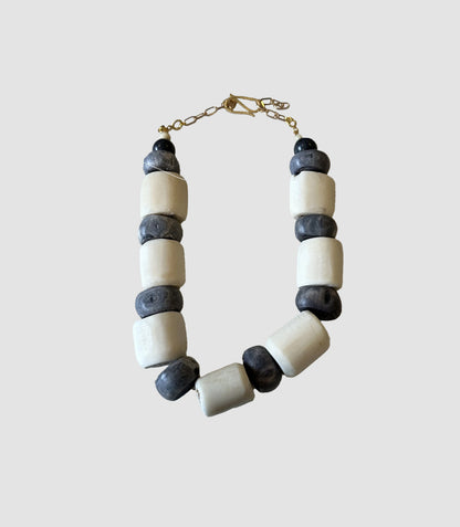 African woodpearls Necklace