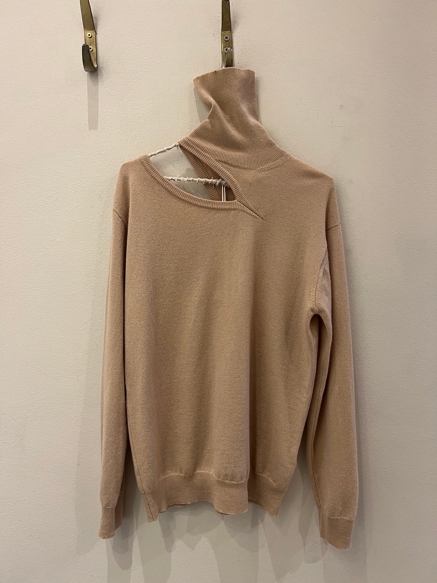 Cut Out Oversize Wool Turtleneck