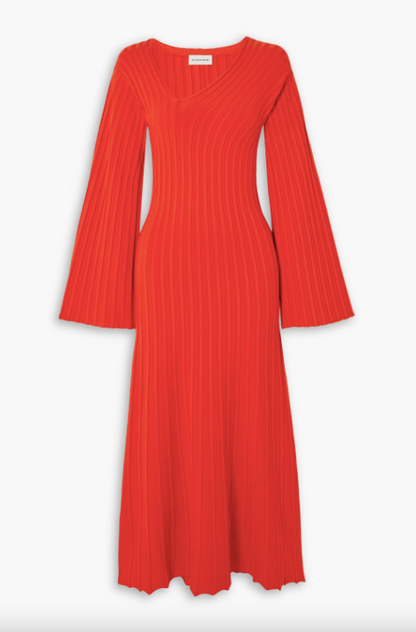 Isla Ribbed Stretch Midi Dress