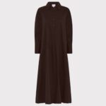 La Rouge Kamilla Shirt Dress Dark Brown