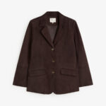 YERSE Leather Blazer Chocolate