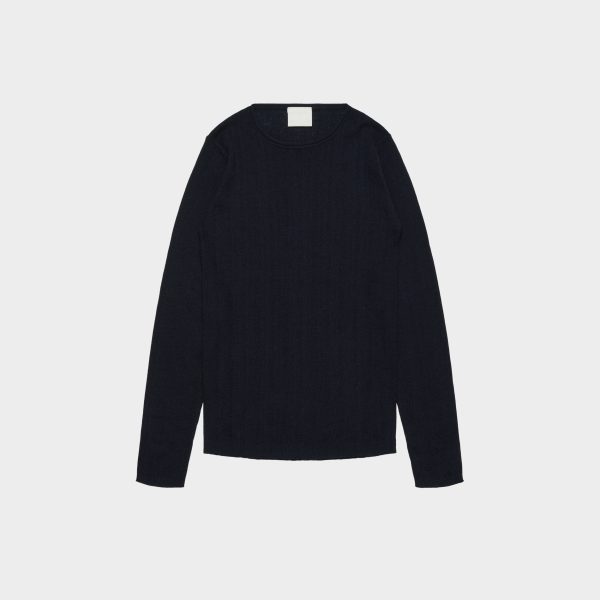 FUB Rib Blouse Navy