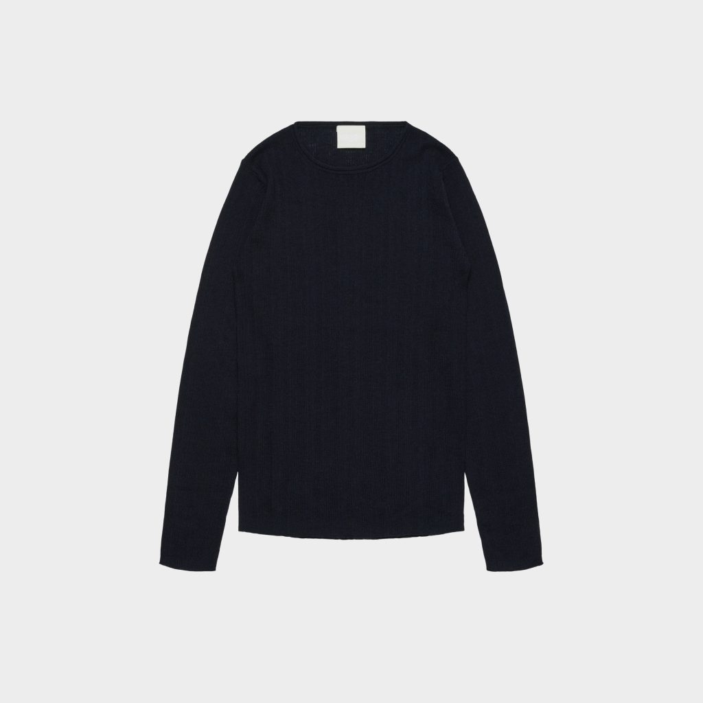FUB Rib Blouse Navy