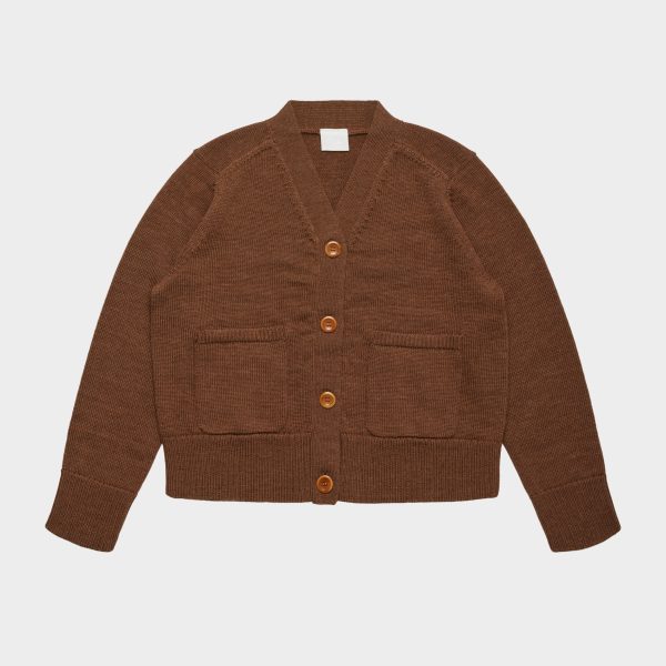 FUB Raw Wool Heavy Cardigan Hazel Melange