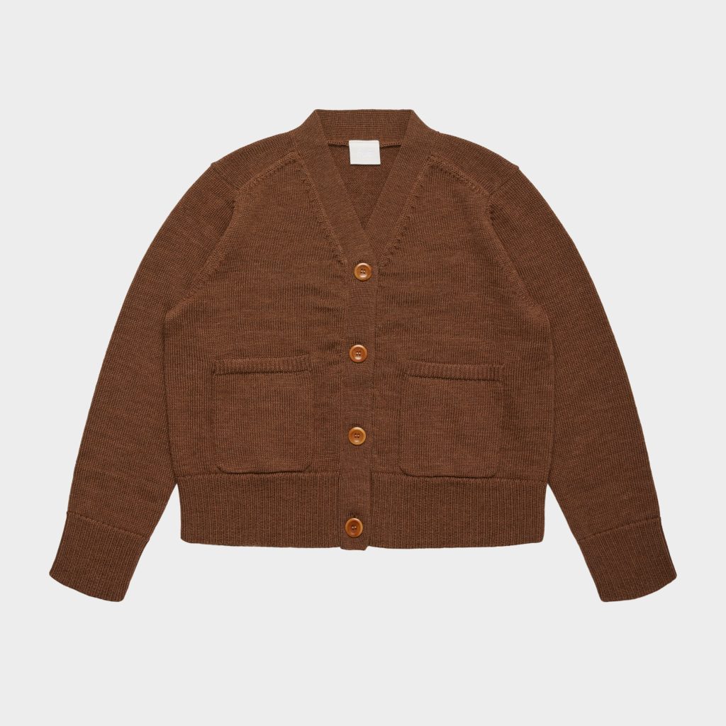 FUB Raw Wool Heavy Cardigan Hazel Melange