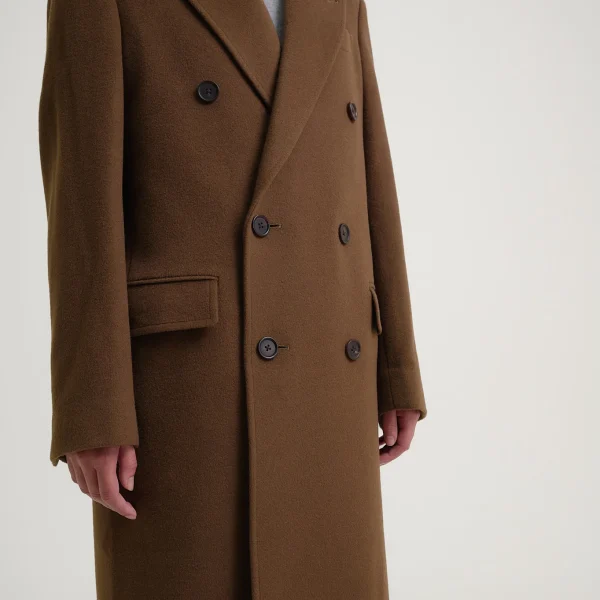 HERMAN Double Breasted Coat Tobacco