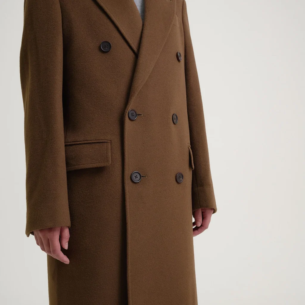 HERMAN Double Breasted Coat Tobacco