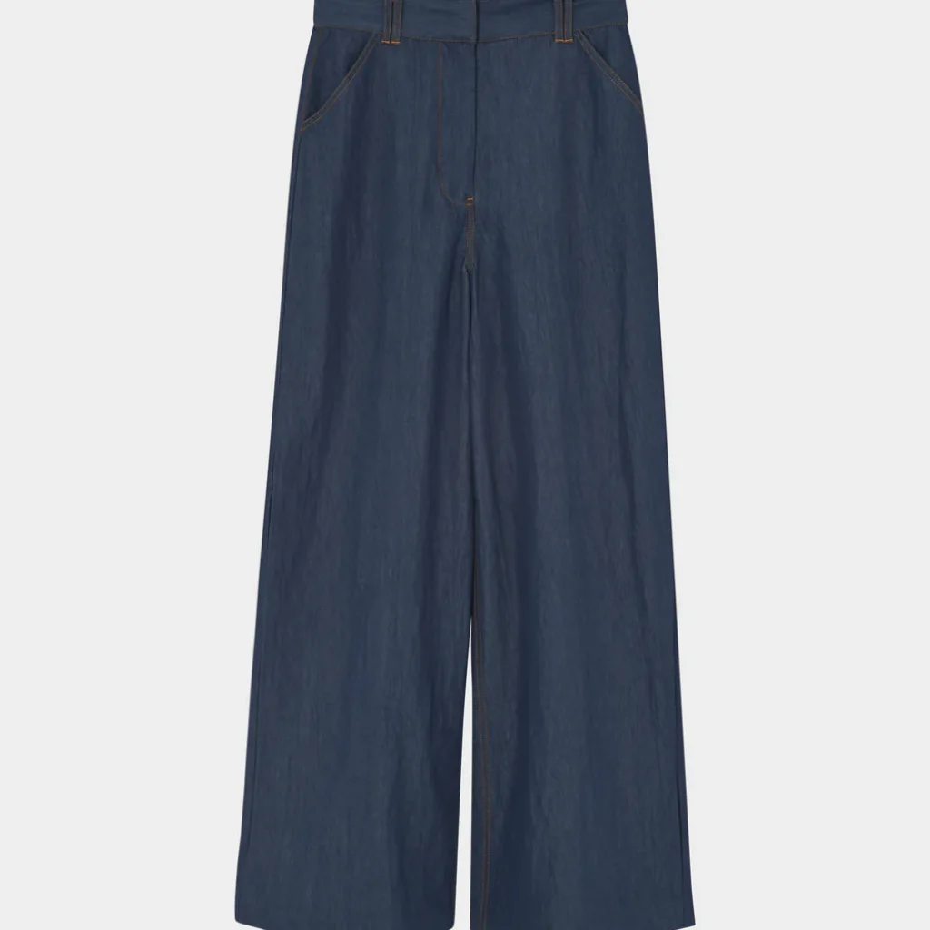 2ND_Blanka_-Structure_Viscose_-_Bukser-Bukser-2264162238-193864_Mazarine_Blue