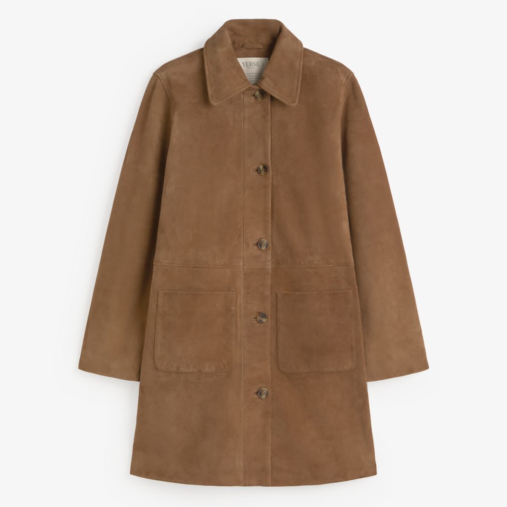 YERSE Leather Coat Sand