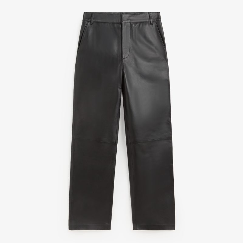 YERSE Leather Trousers Black