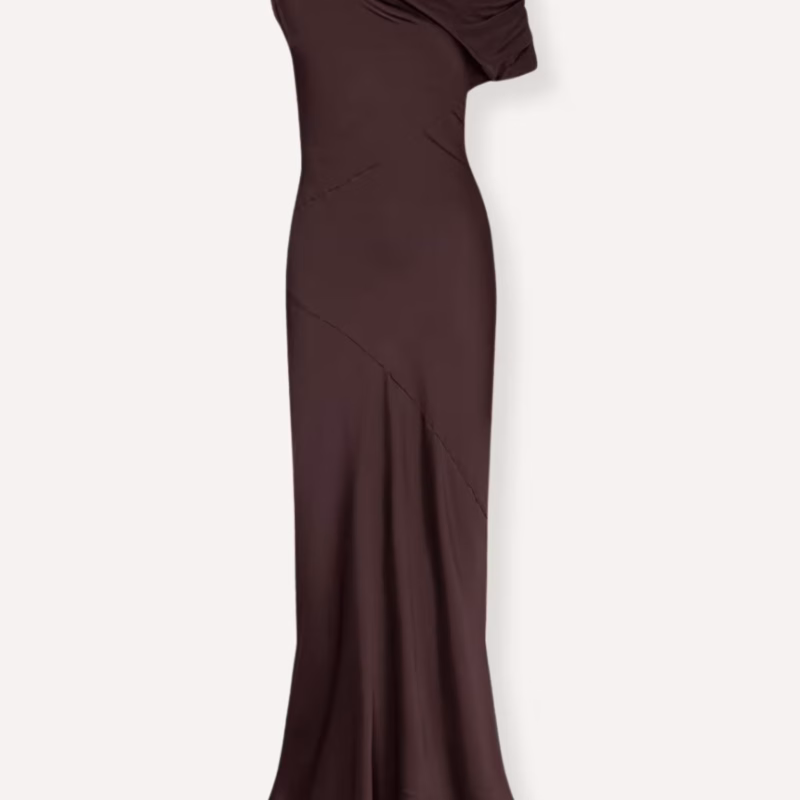 Twist & Tango Vanessa Satin Dress Mocha Brown
