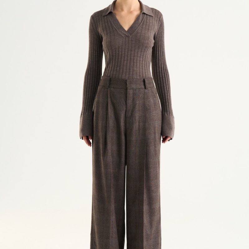 Twist & Tango Maelle Trousers Brown Check