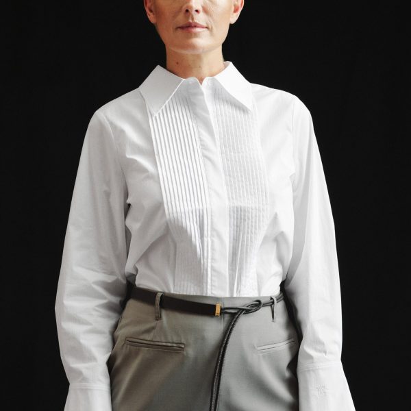 AT Bella Pintuck Shirt Shirts Blouses A1104 011 Optical white 1 scaled