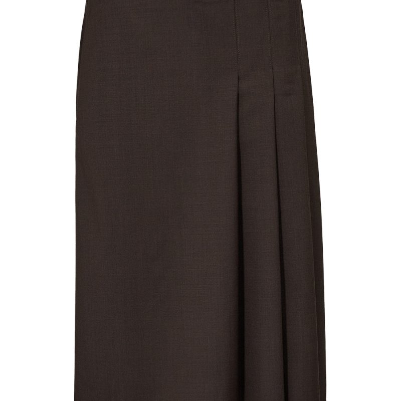 Taktil AT-Sinclair Pleat Skirt Coffee Bean