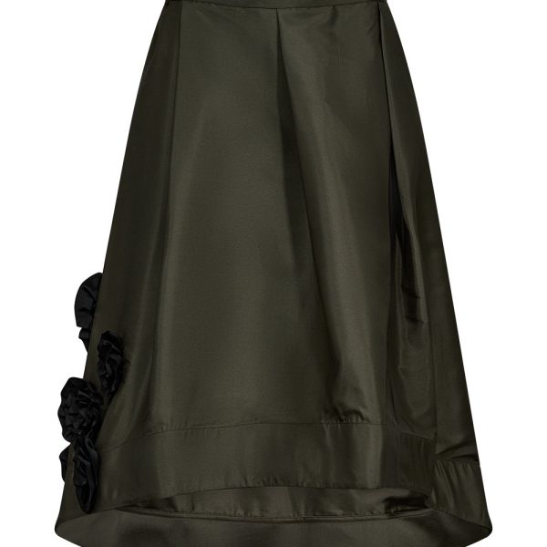 Taktil Skye Midi Skirt Hunter Green