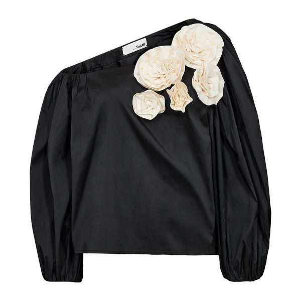 Atelier Taktil Skye Offshoulder Blouse Black