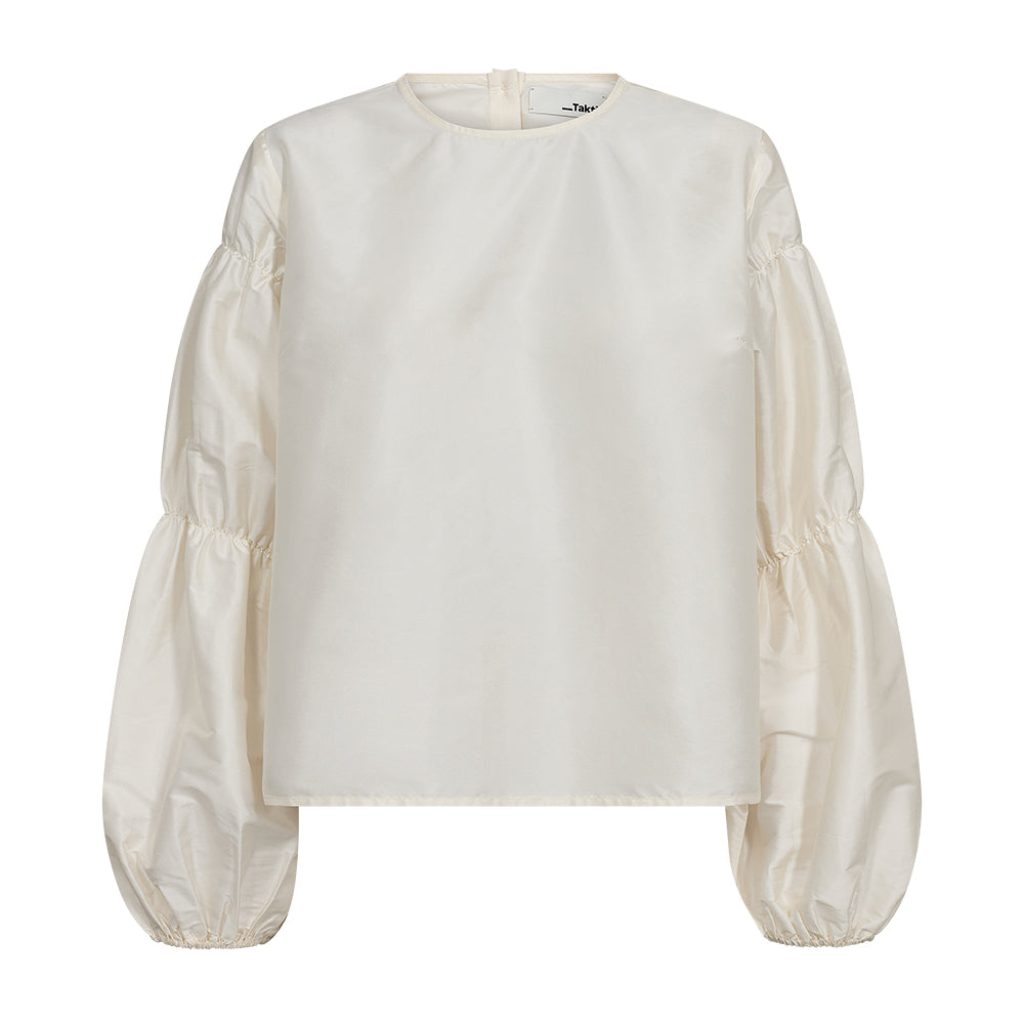 Taktil Skye Puff Sleeve Blouse Creme