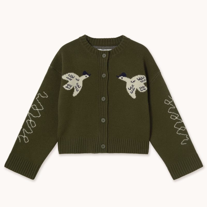 Tinycottons Geese Cardigan Khaki