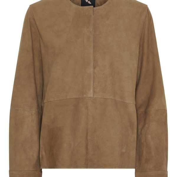 BTF CPH Gaia Suede Blouse Nude Brown