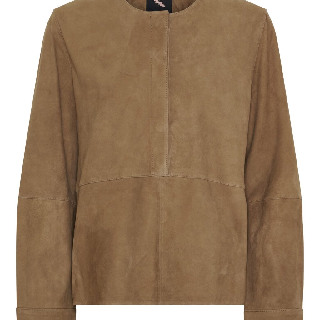 BTF CPH Gaia Suede Blouse Nude Brown