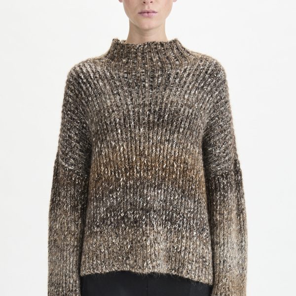 Transit High-Necked Oversize Knit Tobacco