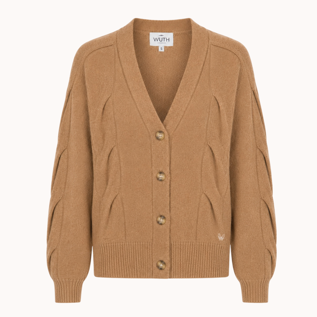 Wuth Cable Cardigan Caramel