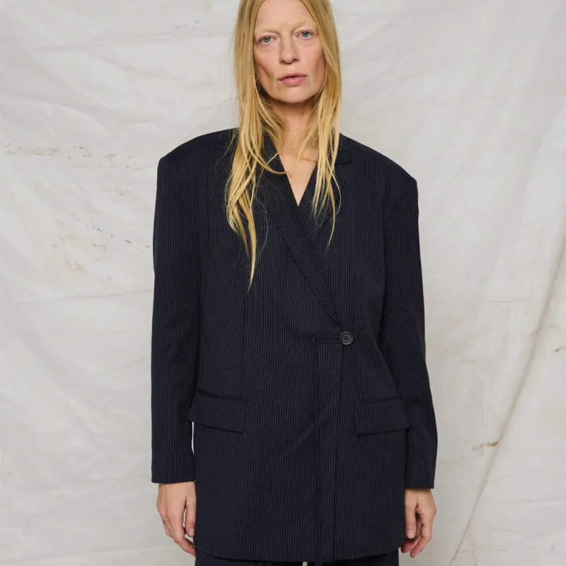 La Rouge Blazer Navy Pinstribe