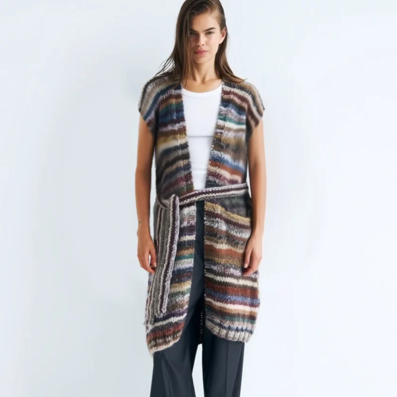 DAWNxDARE Tracey DS Lang Vest Dark Multi