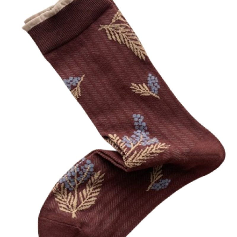 Plissé Copenhagen Derris Sock Bordeaux