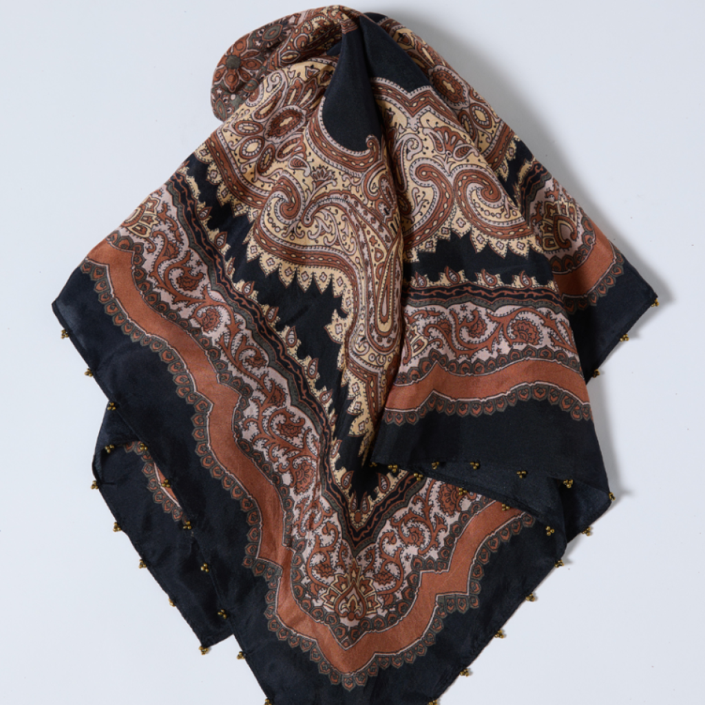 Scarlett Poppies Myra Silk Scarf Rust