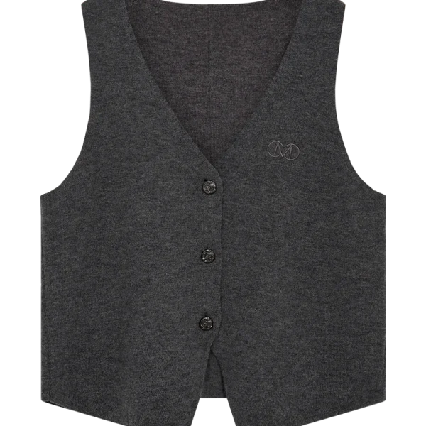 Copenhagen Muse ZINA-WAISTCOAT_Dark_Grey_Melange