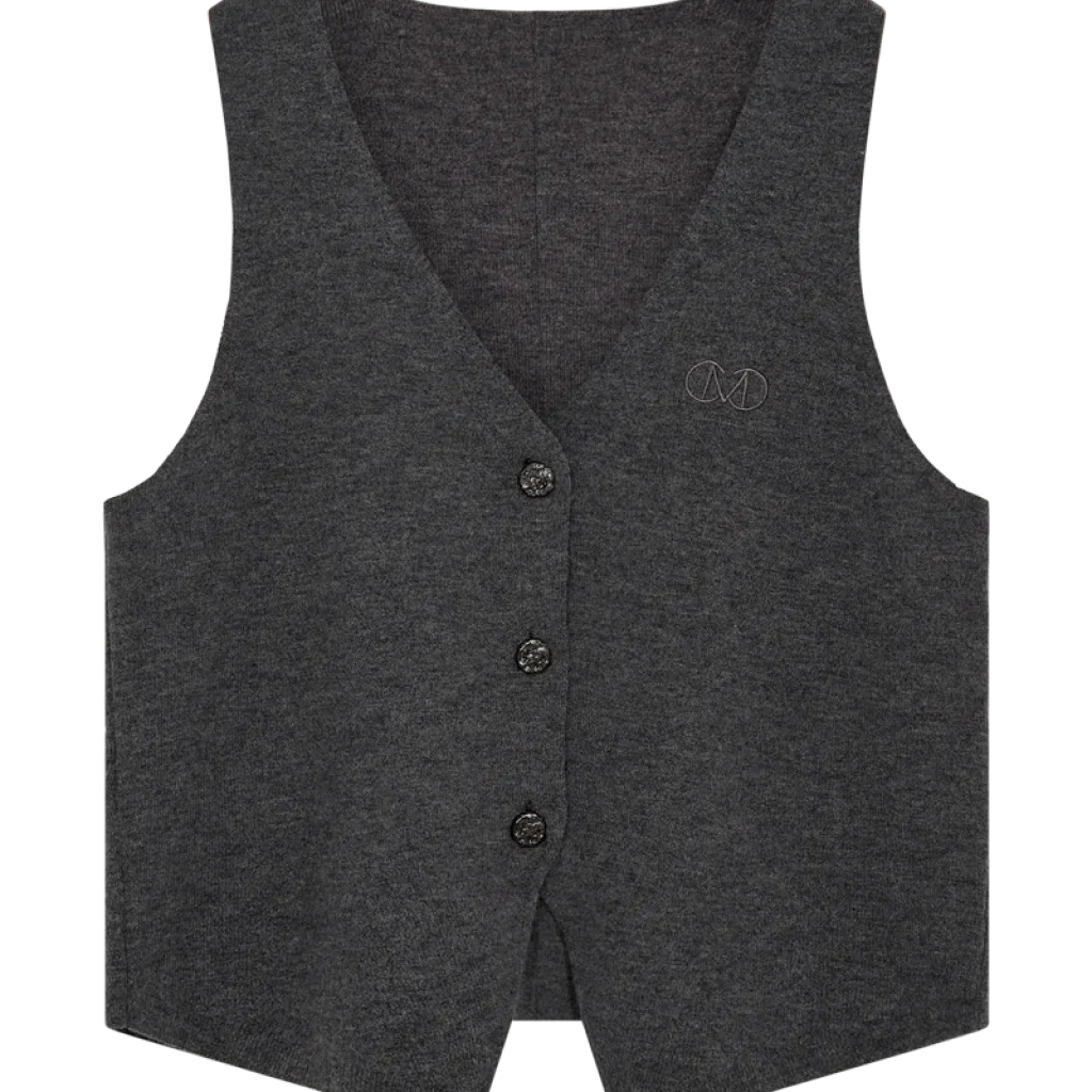 Copenhagen Muse ZINA-WAISTCOAT_Dark_Grey_Melange