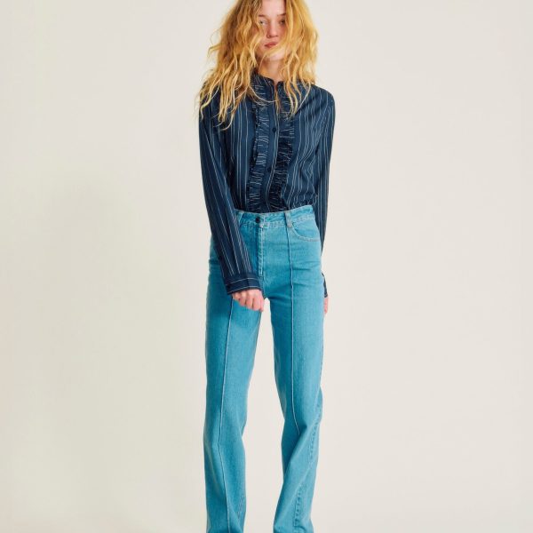 Nué Notes Kirkland Blouse Navy Stripe