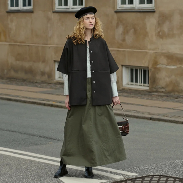 La Rouge Baggy Skirt Army Green