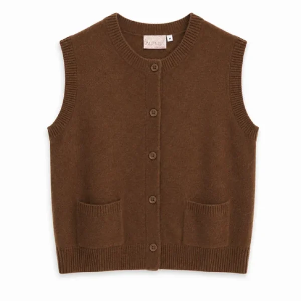 Agenda Lola Vest Mocha Melange