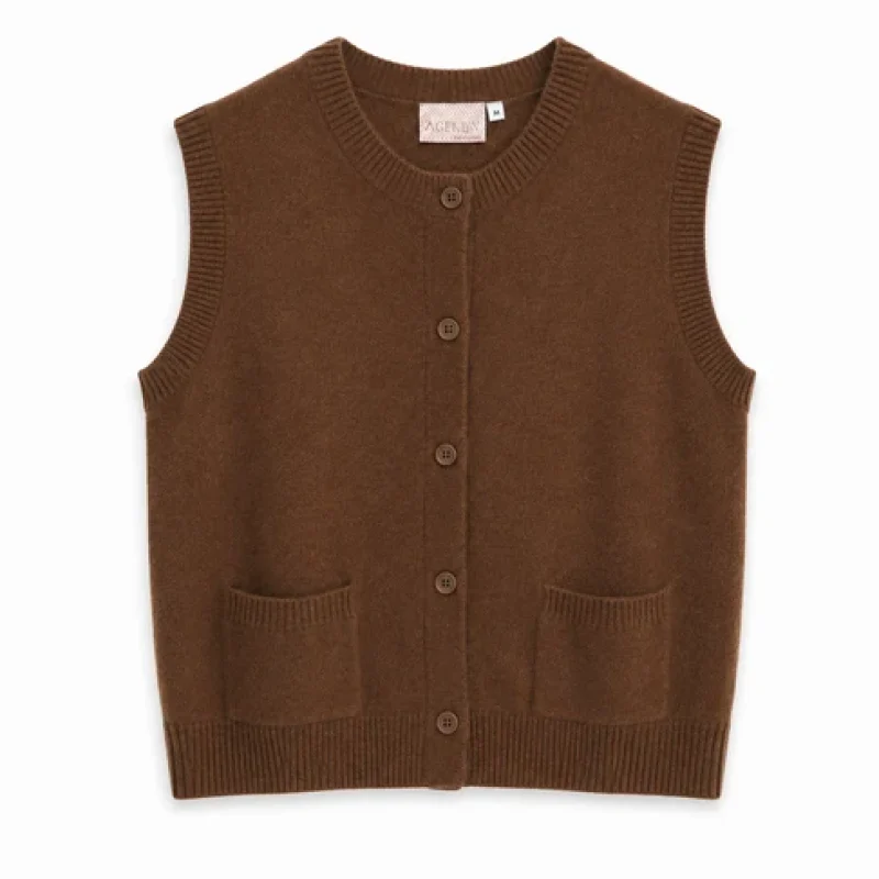 Agenda Lola Vest Mocha Melange