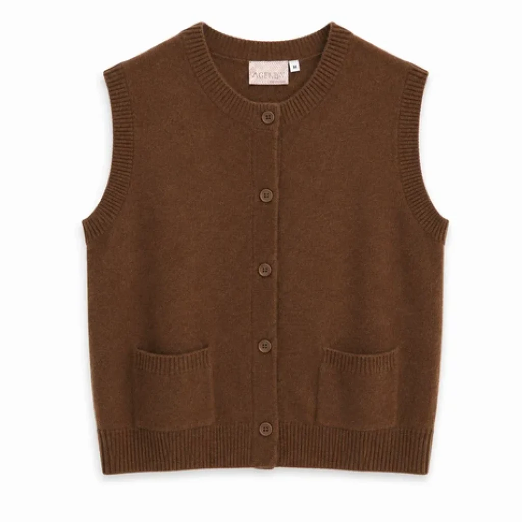 Agenda Lola Vest Mocha Melange