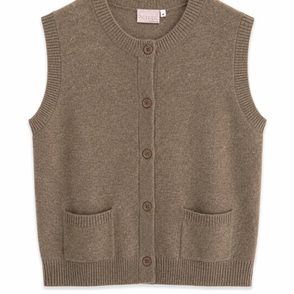Agenda Lola Vest Beige Melange