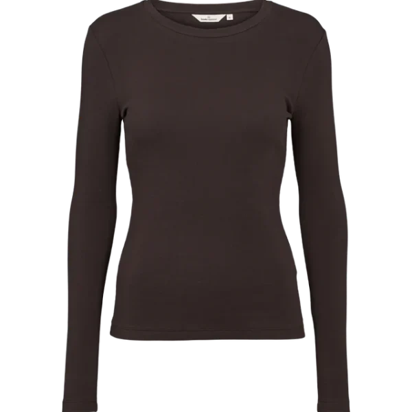 Basic Apparel Ludmilla LS Tee Chocolate torte