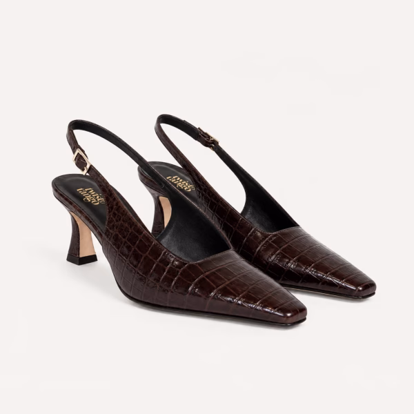 Twist & Tango Seoul Slingback Heels Mocha Brown