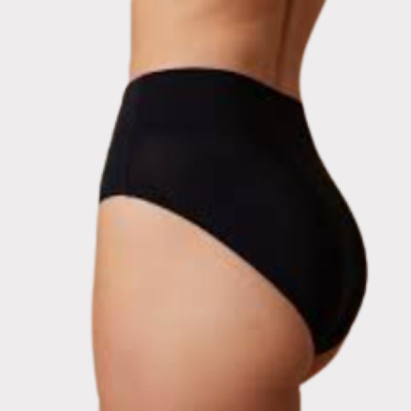 Paula Beachwear Seaweed Smooth Black Bottom Sort højtaljet badetøjs underdel