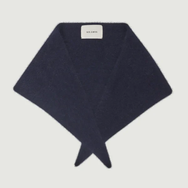 Six Ames Paula Knitted Scarf Night Blue