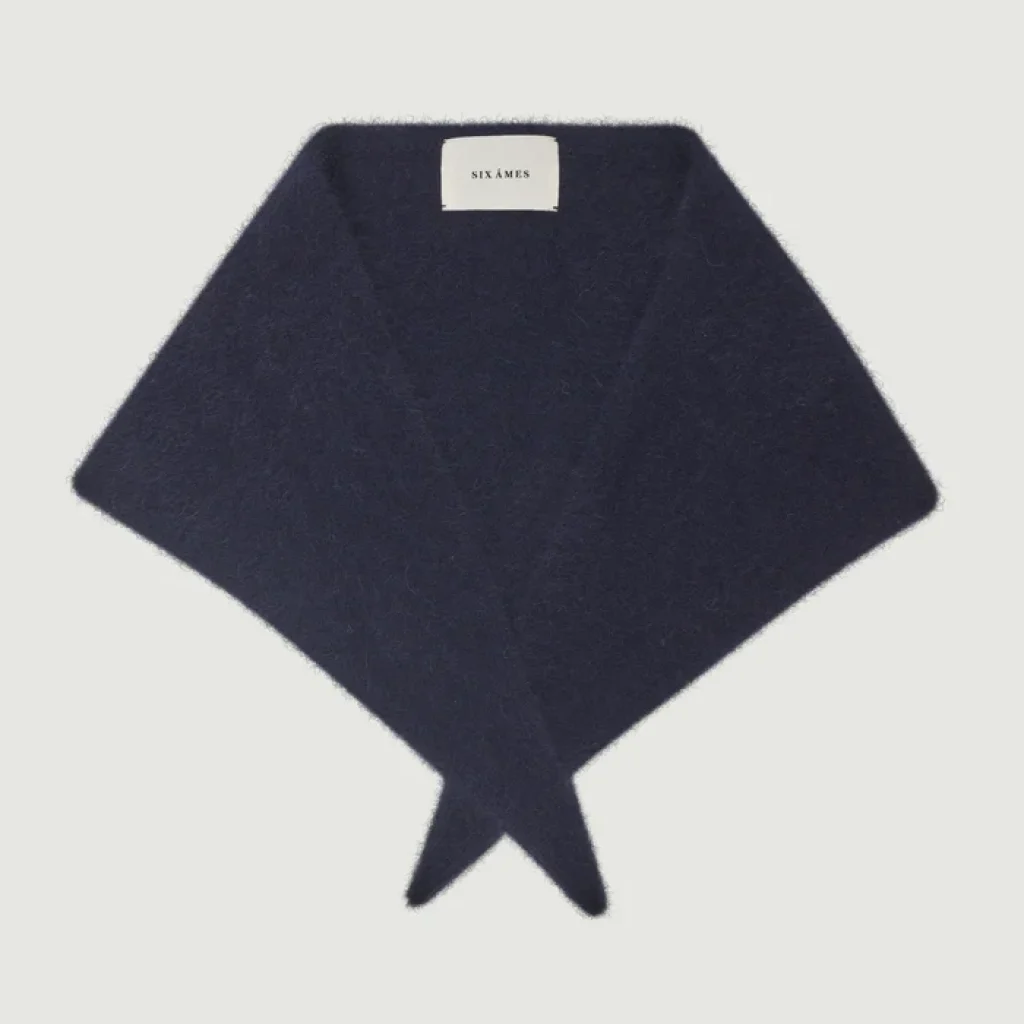 Six Ames Paula Knitted Scarf Night Blue