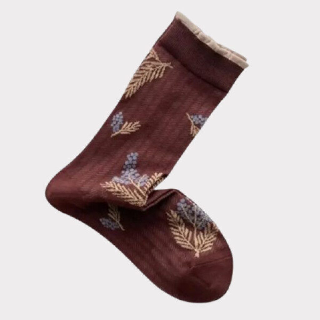 Plissé Derris Sock Bordeaux