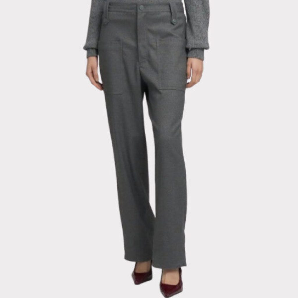 Replay Comfort Fit Twill Trousers Grey Melange