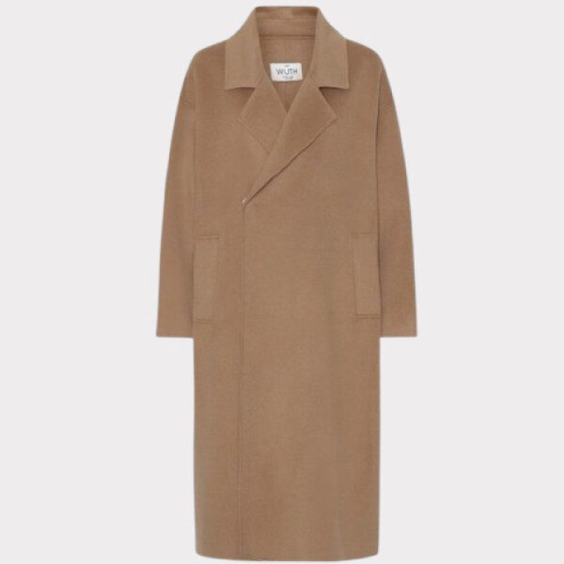 Wüth Oversize Uld Frakke Latte