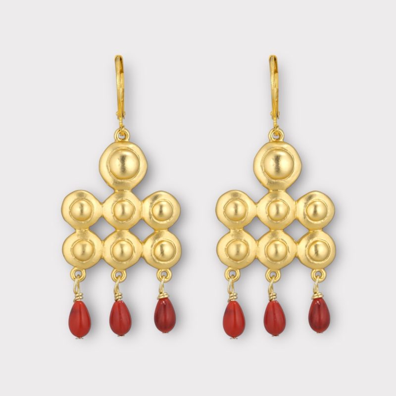 plisse bolette ørering rød