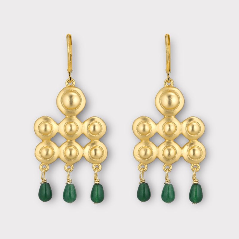 plisse bolette ørering grøn