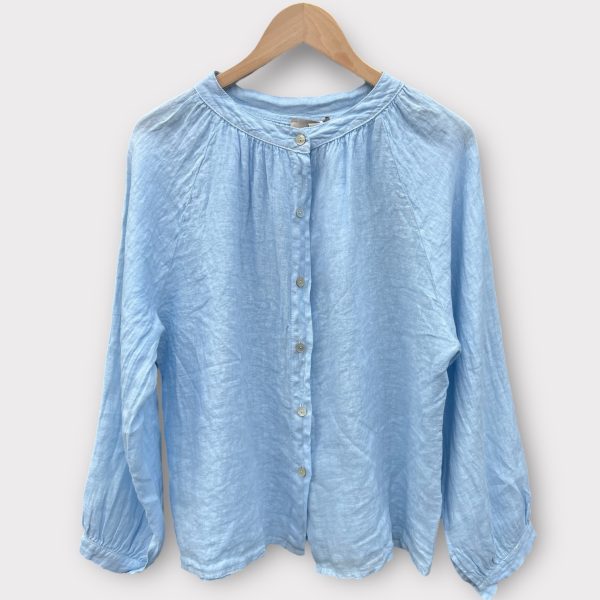 hørskjorte long slv light blue